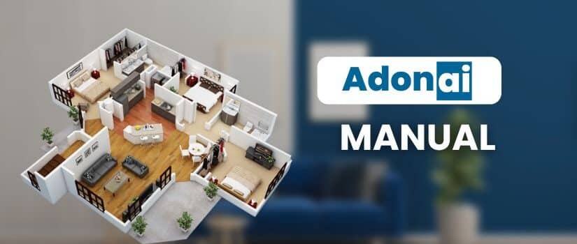 Adonai interior design software interface showcasing 3D rendering and floor planning tools